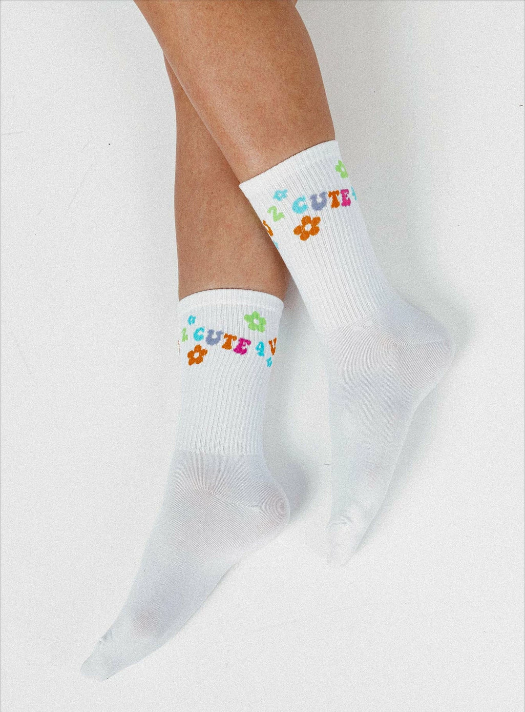 Princess Polly Lower Impact Too Cute Socks White / Multi White 3 Princess Polly Lower Impact Too Cute Socks White / Multi White
