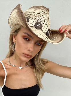 Princess Polly Mcormick Cowboy Hat Brown Brown