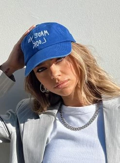 Princess Polly Made You Look Dad Cap Blue Blue