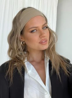 princess shop 40 Princess Polly Adelina Knit Headband Beige Beige