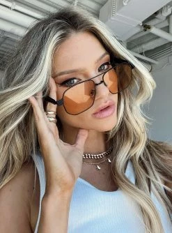 Princess Polly McIver Aviator Sunglasses Pink Pink