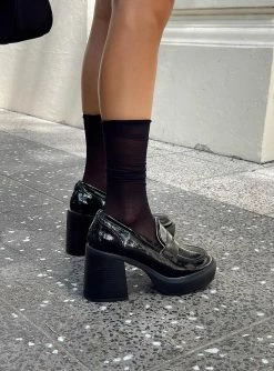 Princess Polly Metropolitan Heels Black Black