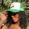 Princess Polly Good Vibes Trucker Hat Green Green