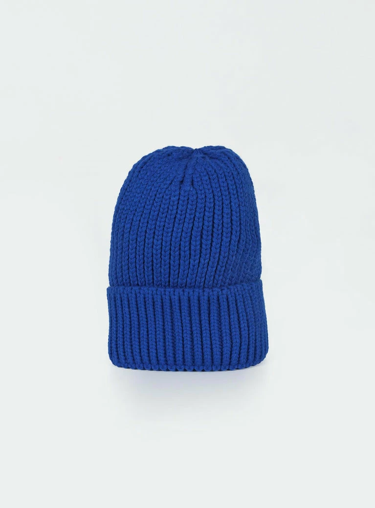 Princess Polly Ruxton Beanie Cobalt Blue Cobalt Blue 6 Princess Polly Ruxton Beanie Cobalt Blue Cobalt Blue - Image 5
