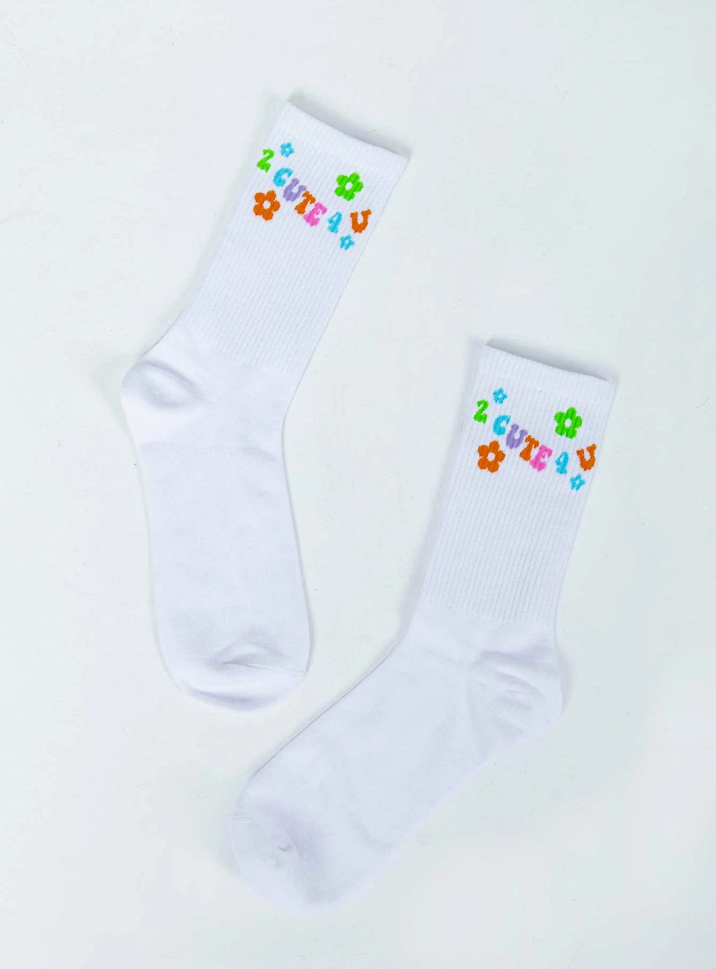 Princess Polly Lower Impact Too Cute Socks White / Multi White 4 Princess Polly Lower Impact Too Cute Socks White / Multi White - Image 2