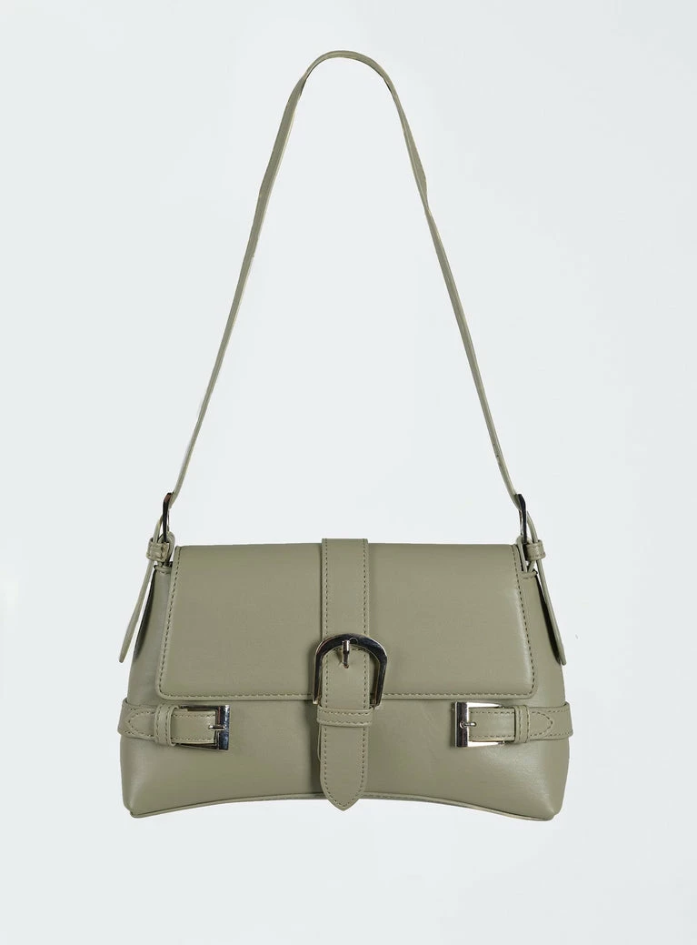 Princess Polly Tozzi Shoulder Bag Khaki Khaki 7 Princess Polly Tozzi Shoulder Bag Khaki Khaki - Image 5