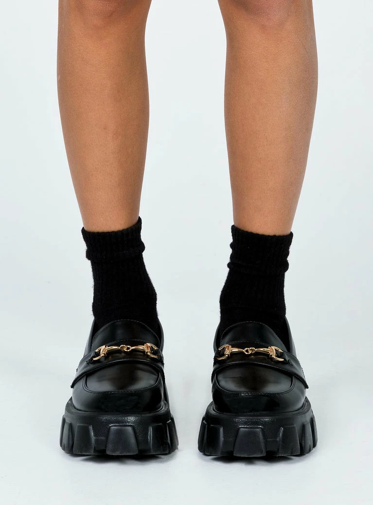 Princess Polly Lower Impact Penny Lane Loafer Black Black 11 Princess Polly Lower Impact Penny Lane Loafer Black Black - Image 10