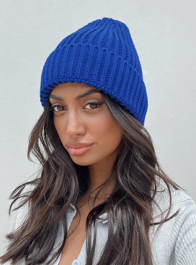 Princess Polly Ruxton Beanie Cobalt Blue Cobalt Blue 7 Princess Polly Ruxton Beanie Cobalt Blue Cobalt Blue - Image 6