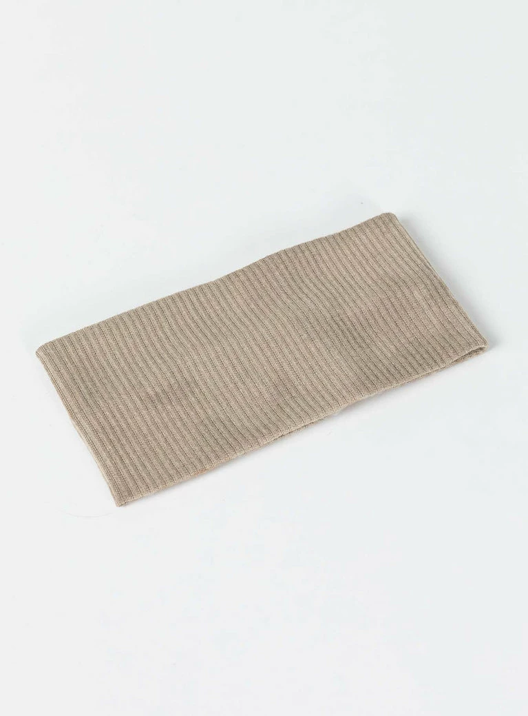 Princess Polly Adelina Knit Headband Beige Beige 7 Princess Polly Adelina Knit Headband Beige Beige - Image 5