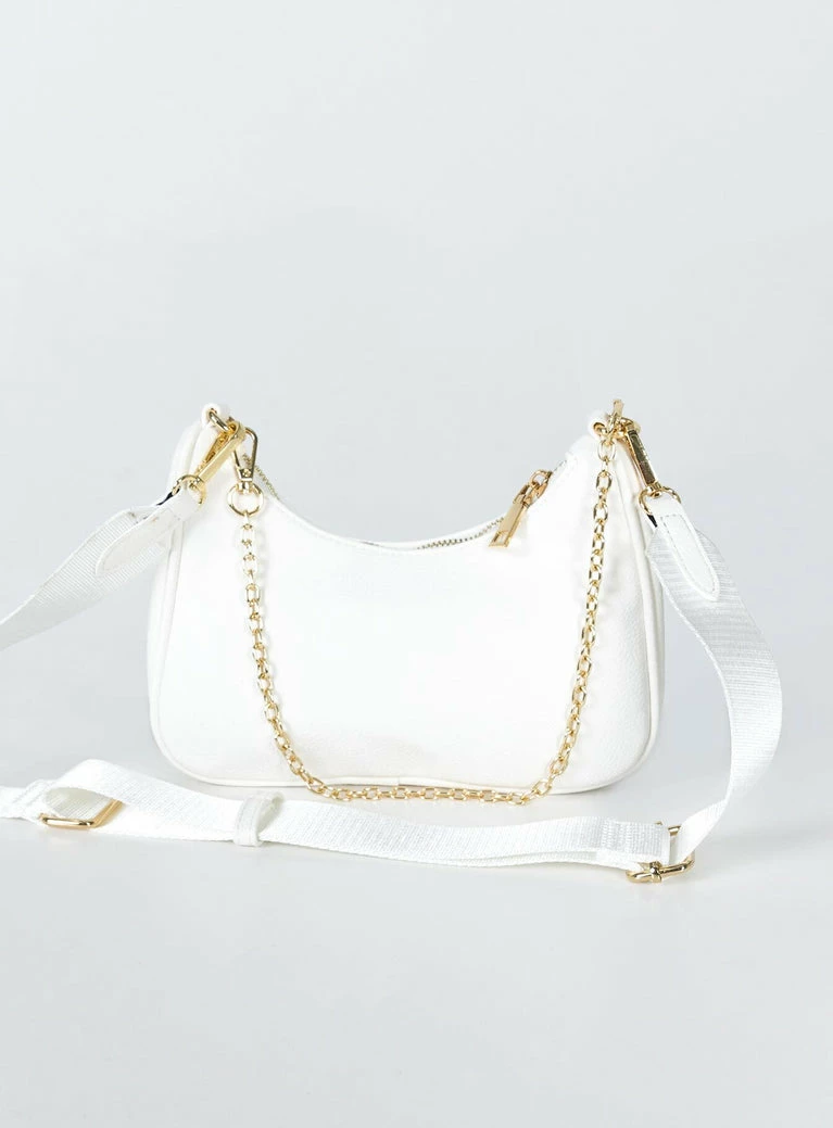 Peta And Jain Peta & Jain Paloma Crossbody Bag White Pebble / Gold White / Gold 10 Peta And Jain Peta & Jain Paloma Crossbody Bag White Pebble / Gold White / Gold - Image 8