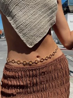 Princess Polly Lower Impact Miko Chain Belt Gold Gold