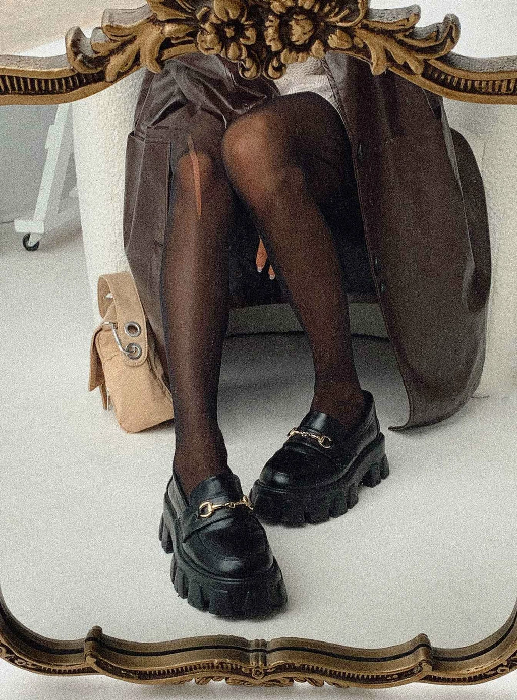 Princess Polly Lower Impact Penny Lane Loafer Black Black 6 Princess Polly Lower Impact Penny Lane Loafer Black Black - Image 5