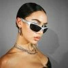 Princess Polly Sanz Sunglasses Silver / Black Silver / Black -princess shop SanzSunglassesSilverBlack 1025x.progressive