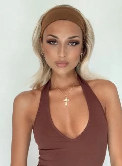 Princess Polly The Juney Headband Chocolate Chocolate -princess shop THE JUNEY HEADBAND CHOCOLATE 1025x.progressive