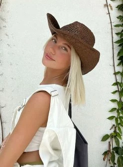Princess Polly Yeehah Hat Brown Brown -princess shop YEEHAH HAT BROWN 1025x.progressive